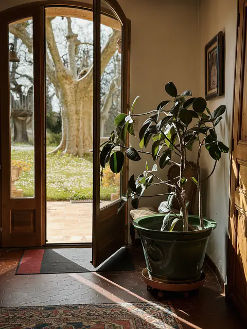 Entrée avec plante - Maison d'hôtes les Arnauds à Aix-en-Provence